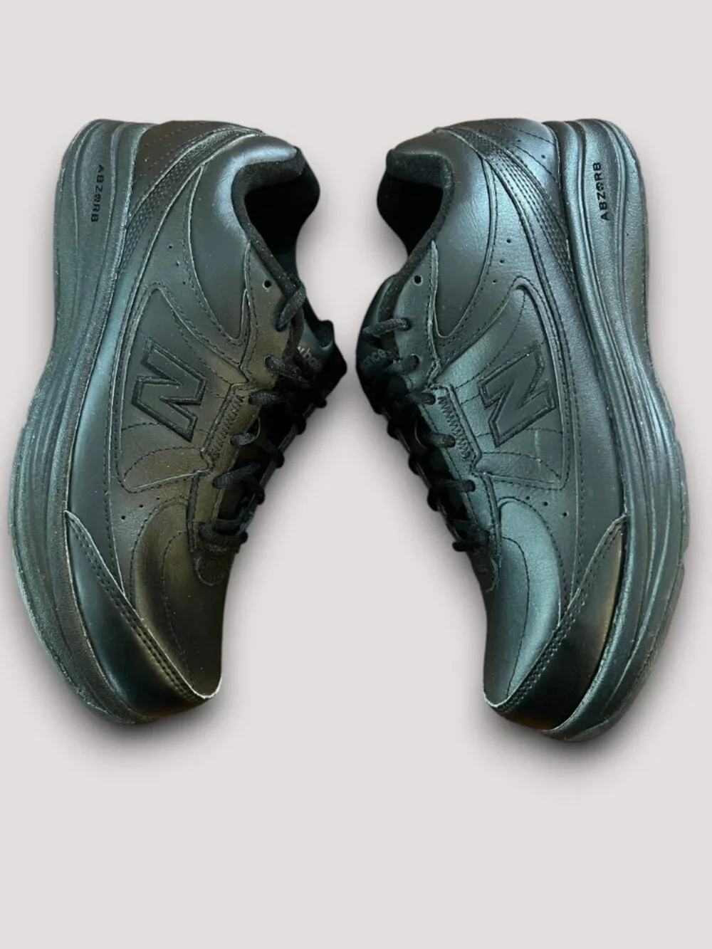 New Balance 577 Walking Shoes Men's 8 4E X-Wide Black Leather (Fits W9.5 XW)
